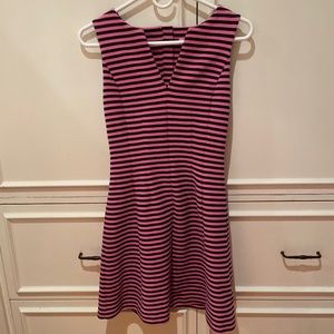 LILLY PULITZER Brielle Fit & Flare Dress, Pink, Ottoman Stripe,  sz XXS